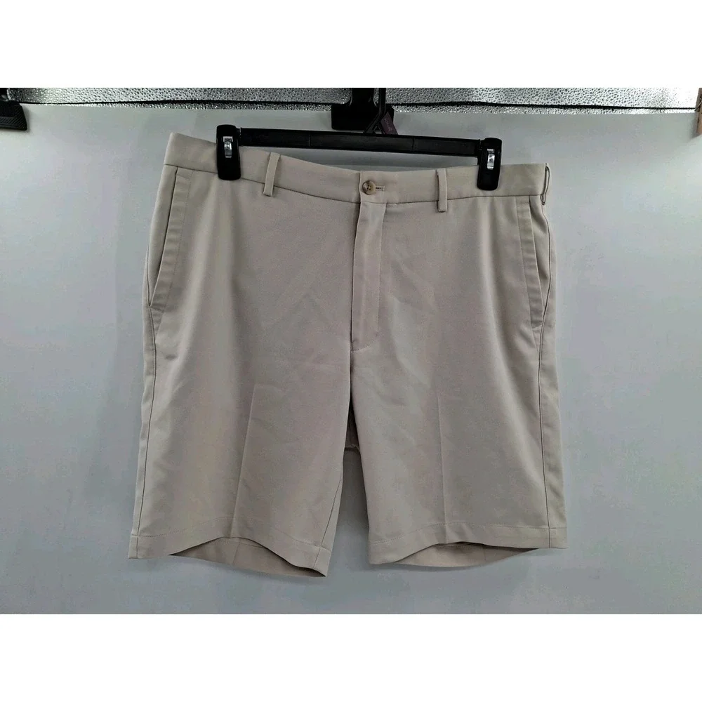 Peter Millar Mens Beige Golf Shorts Size 36